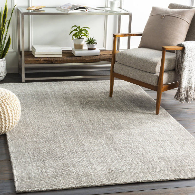 Laurel Foundry Modern Farmhouse Hinerman Handmade Gray/White Rug